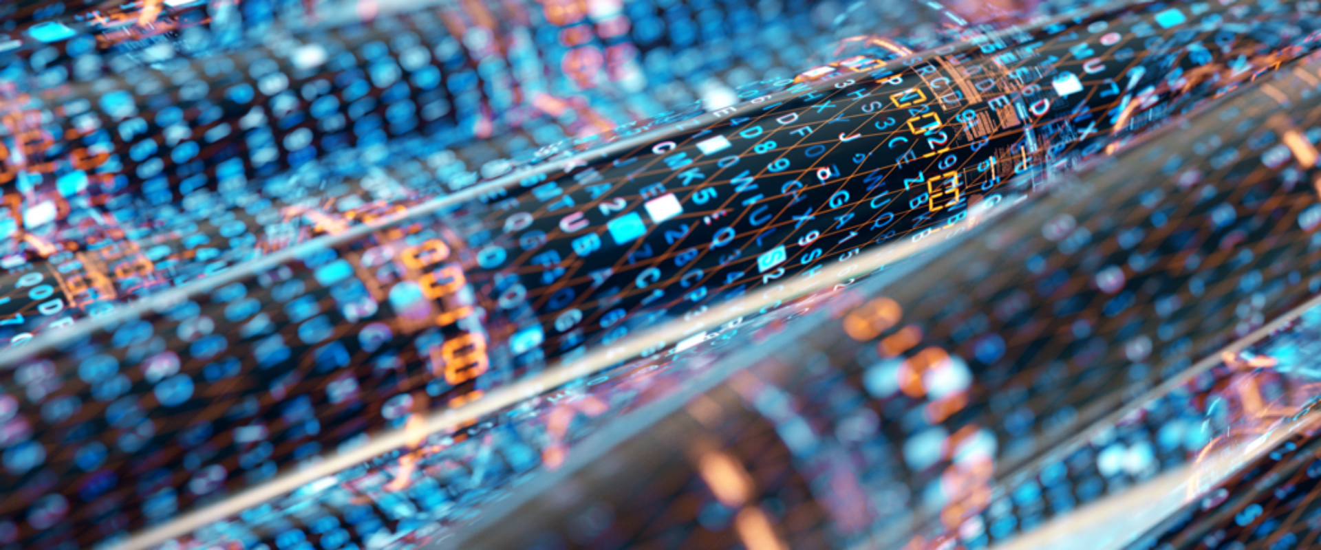 Close-up image showcasing a cluster of tubes, illustraating the concept of digital data flow.